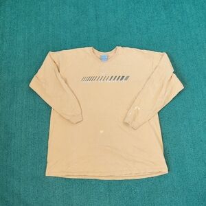 VINTAGE 2005 Nike There Is No Finish Line Embroidered Y2K Yellow Long Sleeve Shi